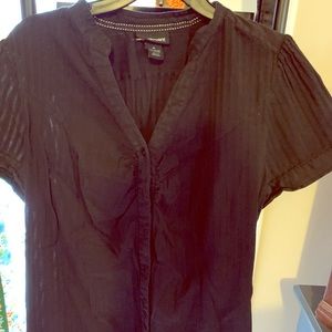 Black Lane Bryant Button Down Blouse Shirt